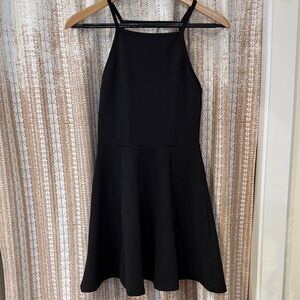 Divided Black Mini Dress
